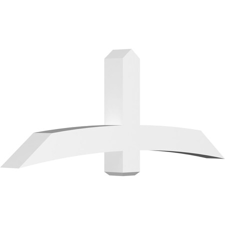 Ekena Millwork Bellingham Architectural Grade PVC Gable Bracket, 72"W x 27"H x 6"D x 6"F, 9/12 Pitch GBP072X27X0606BEL00